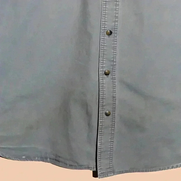 C.E. Schmidt Workwear Gray Short Sleeve Collared Shirt Size XL Button Down Top - Picture 4 of 4
